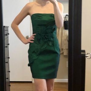 Jessica McClintock Emerald Mini Dress